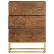 Commode en bois de manguier massif et fer 55x30x76 cm v5474 - Vetonek