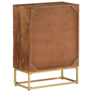 Commode en bois de manguier massif et fer 55x30x76 cm v5474 - Vetonek