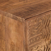 Commode en bois de manguier massif et fer 55x30x76 cm v5474 - Vetonek