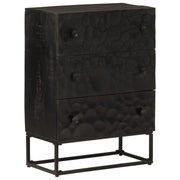 Commode en bois de manguier massif et fer noir 55x30x76 cm v5580 Vetonek
