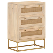 Commode en bois de manguier massif et fer 55x30x76 cm v5733 Vetonek