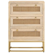 Commode en bois de manguier massif et fer 55x30x76 cm v5733 - Vetonek