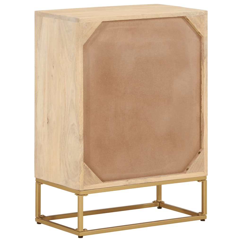 Commode en bois de manguier massif et fer 55x30x76 cm v5733 - Vetonek
