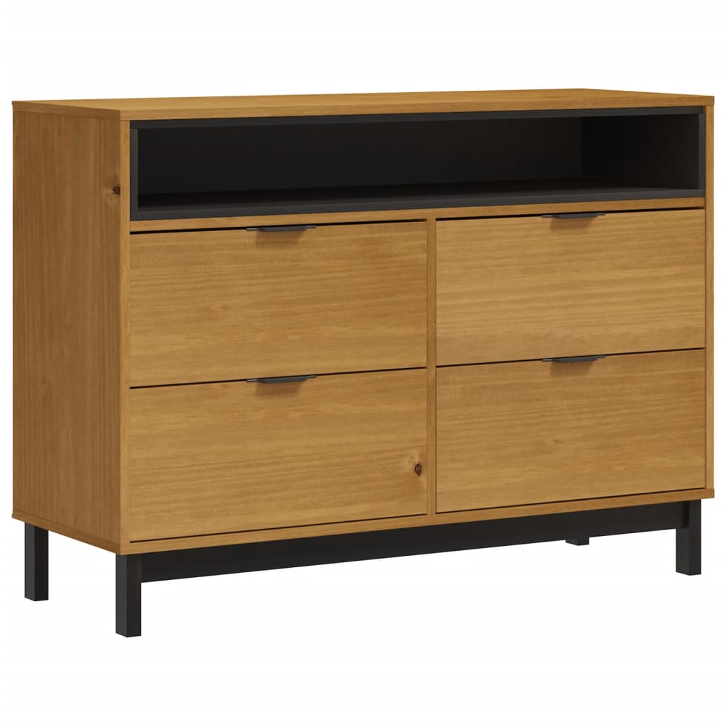 Commode Vetonek FLAM en bois de pin massif 110x40x80 cm
