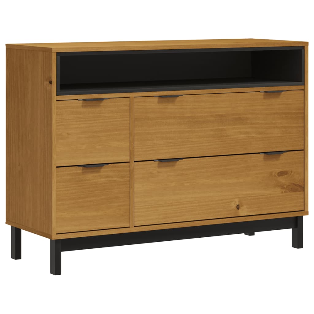 Commode Vetonek FLAM en bois de pin massif 110x40x80 cm