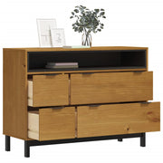 Commode flam en bois de pin massif 110x40x80 cm v1815 - Vetonek
