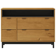 Commode flam en bois de pin massif 110x40x80 cm v1815 - Vetonek