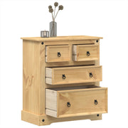 Commode couronne bois de pin massif 80x43x91 cm v9102 Vetonek