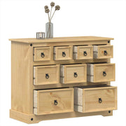 Commode couronne bois de pin massif 101x45x82 cm v9188 Vetonek