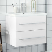 Meuble de salle de bain avec lavabo blanc intégré v5707 Vetonek