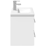 Meuble de salle de bain blanc avec lavabo intégré - Vetonek