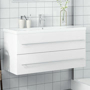 Meuble de salle de bain avec lavabo blanc intégré v6001 Vetonek