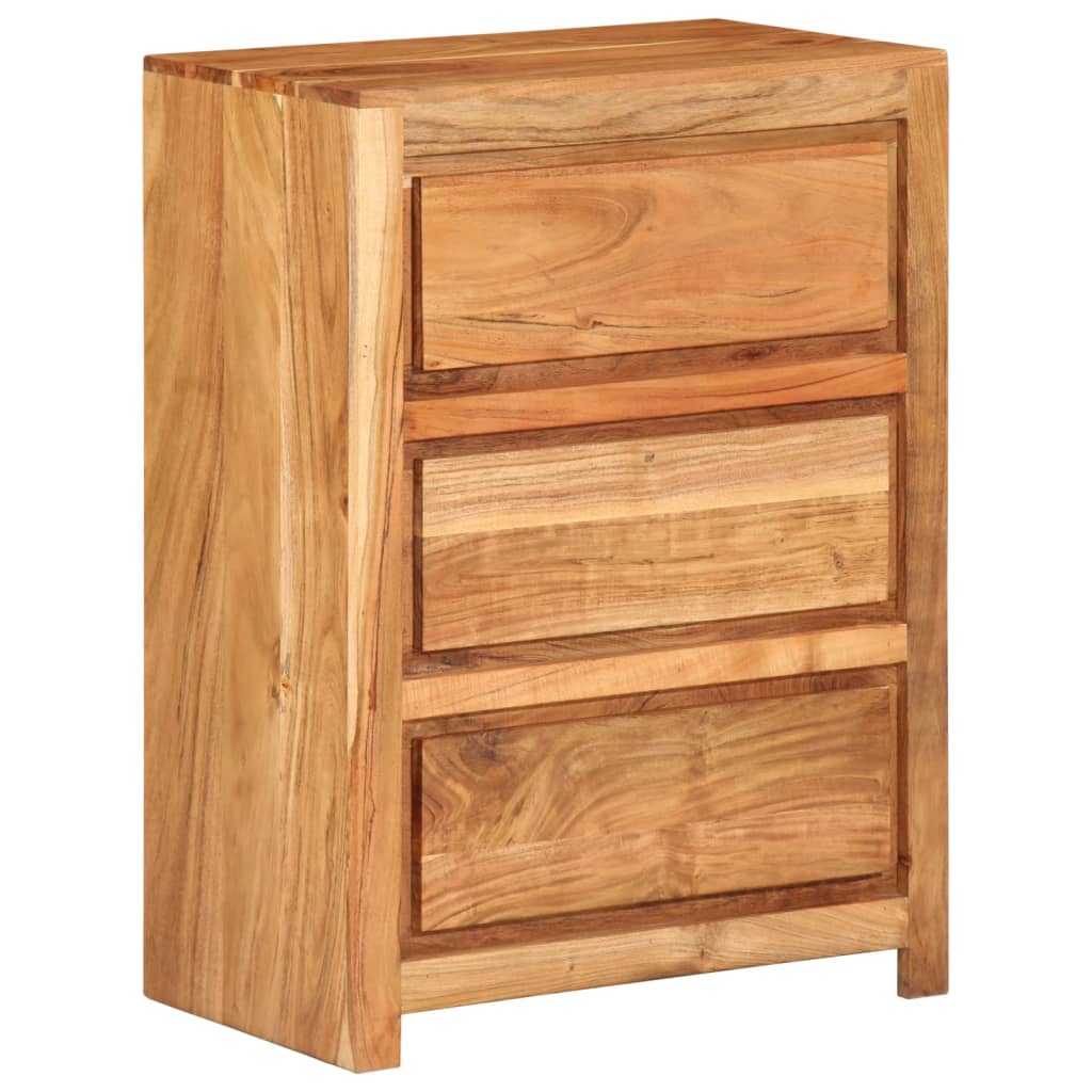 Commode en bois d'acacia massif 55x33x75 cm v6200 Vetonek