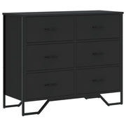 Vetonek Commode en bois d'ingénierie noir 91x35,5x74,5 cm