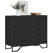 Commode en bois d'ingénierie noir 91x35,5x74,5 cm v4684 Vetonek