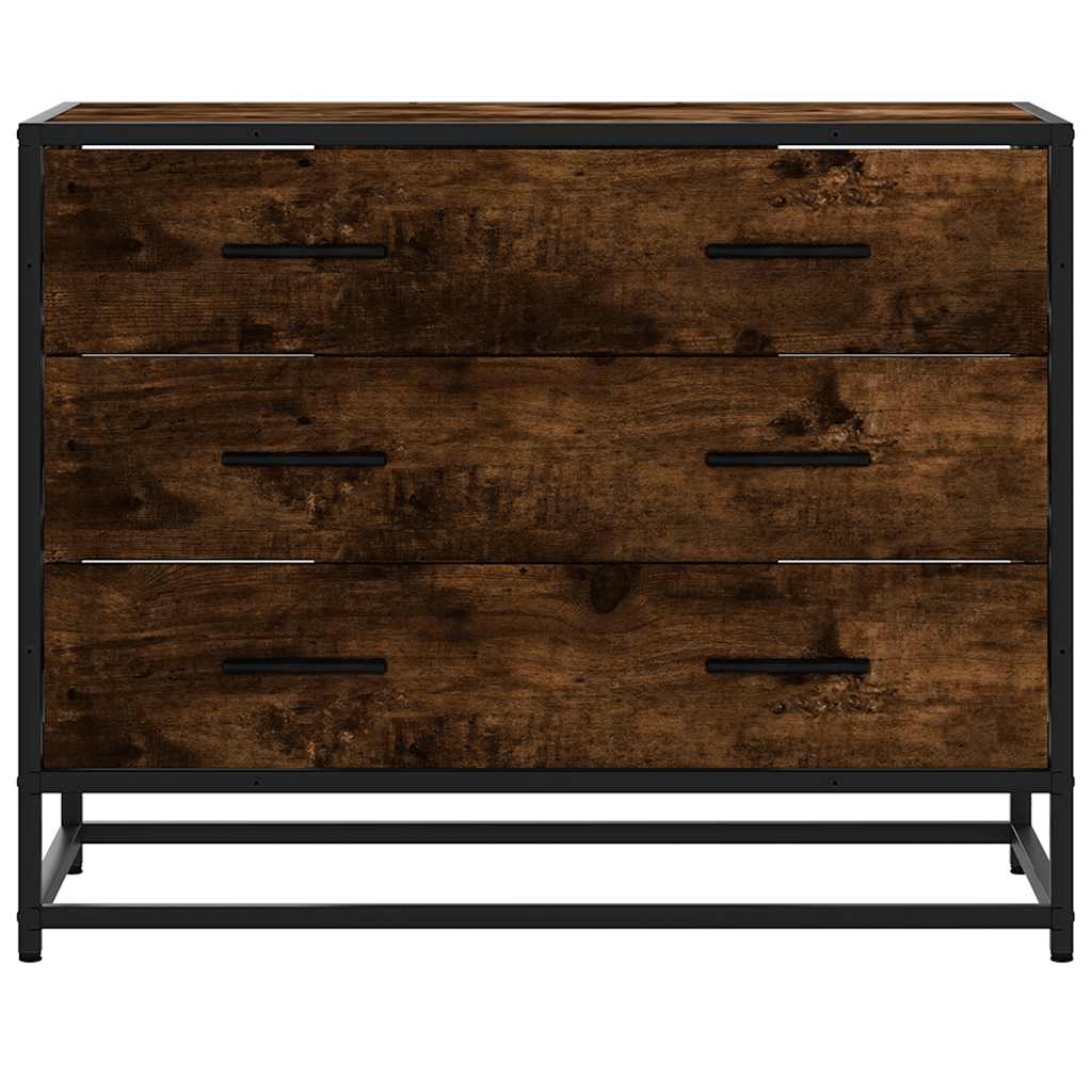 Commode en contreplaqué de chêne fumé 70x41x56 cm v1354 - Vetonek