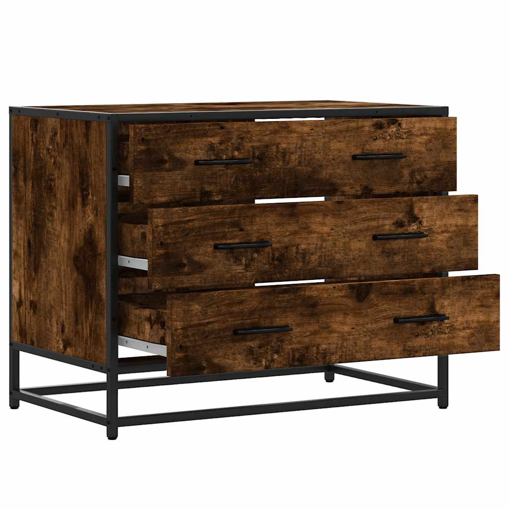 Commode en contreplaqué de chêne fumé 70x41x56 cm v1354 - Vetonek