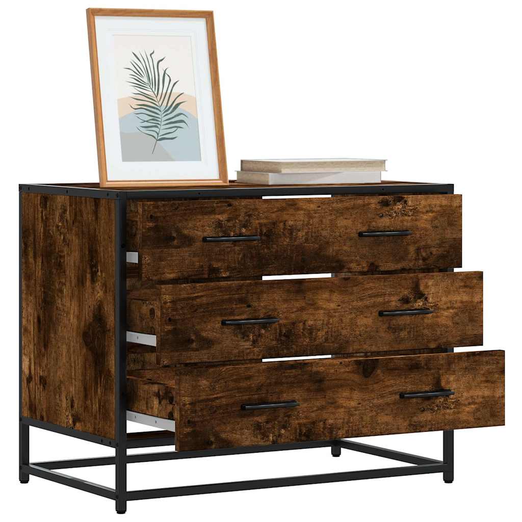 Commode en contreplaqué de chêne fumé 70x41x56 cm v1354 Vetonek