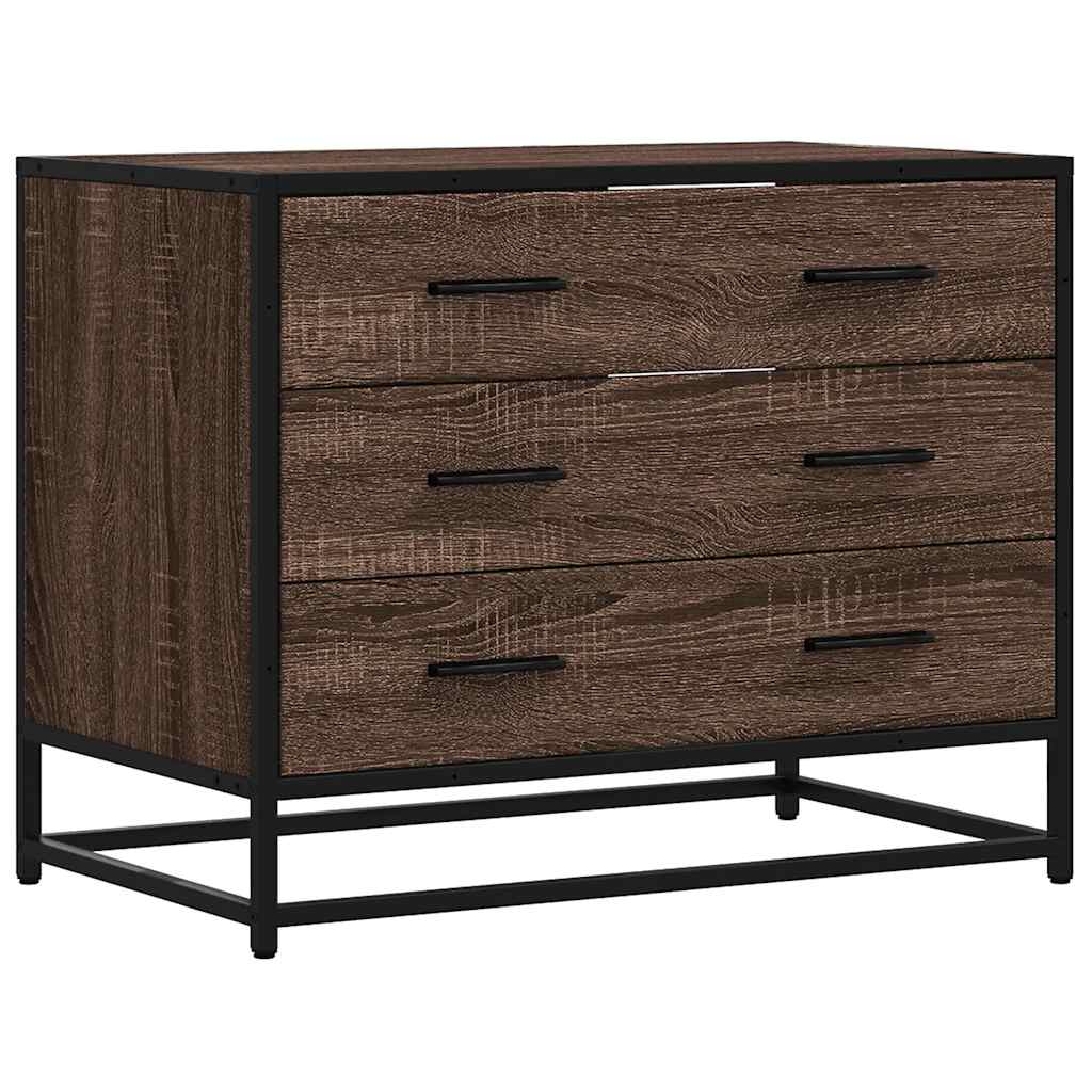 Commode en contreplaqué de chêne brun Vetonek 70x41x56 cm