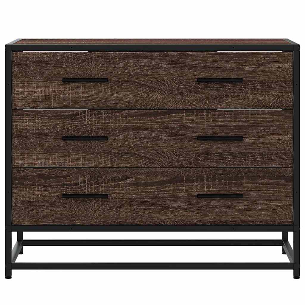 Commode en contreplaqué de chêne brun 70x41x56 cm v1378 - Vetonek