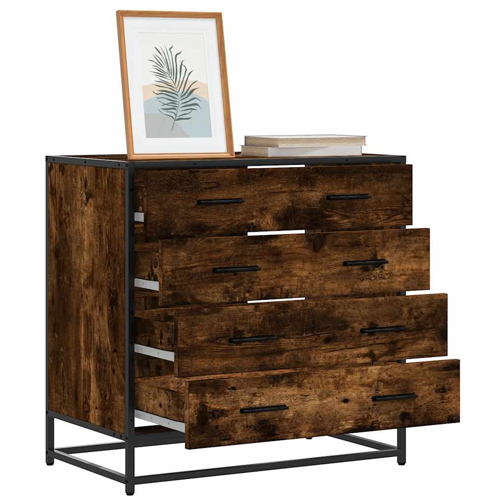 Commode en contreplaqué de chêne fumé 70x41x70 cm v1408 Vetonek