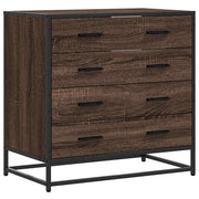 Commode en contreplaqué de chêne brun Vetonek 70x41x70 cm