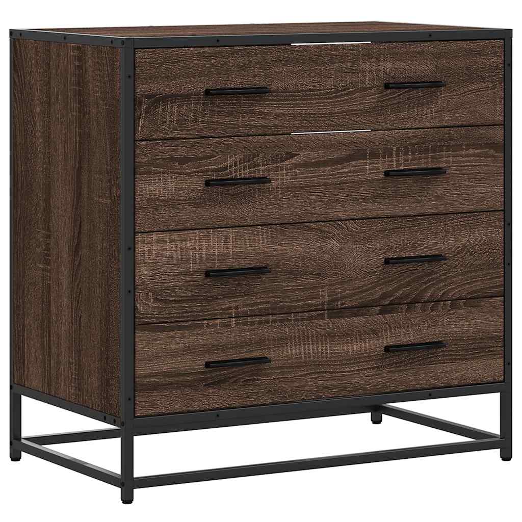 Commode en contreplaqué de chêne brun Vetonek 70x41x70 cm