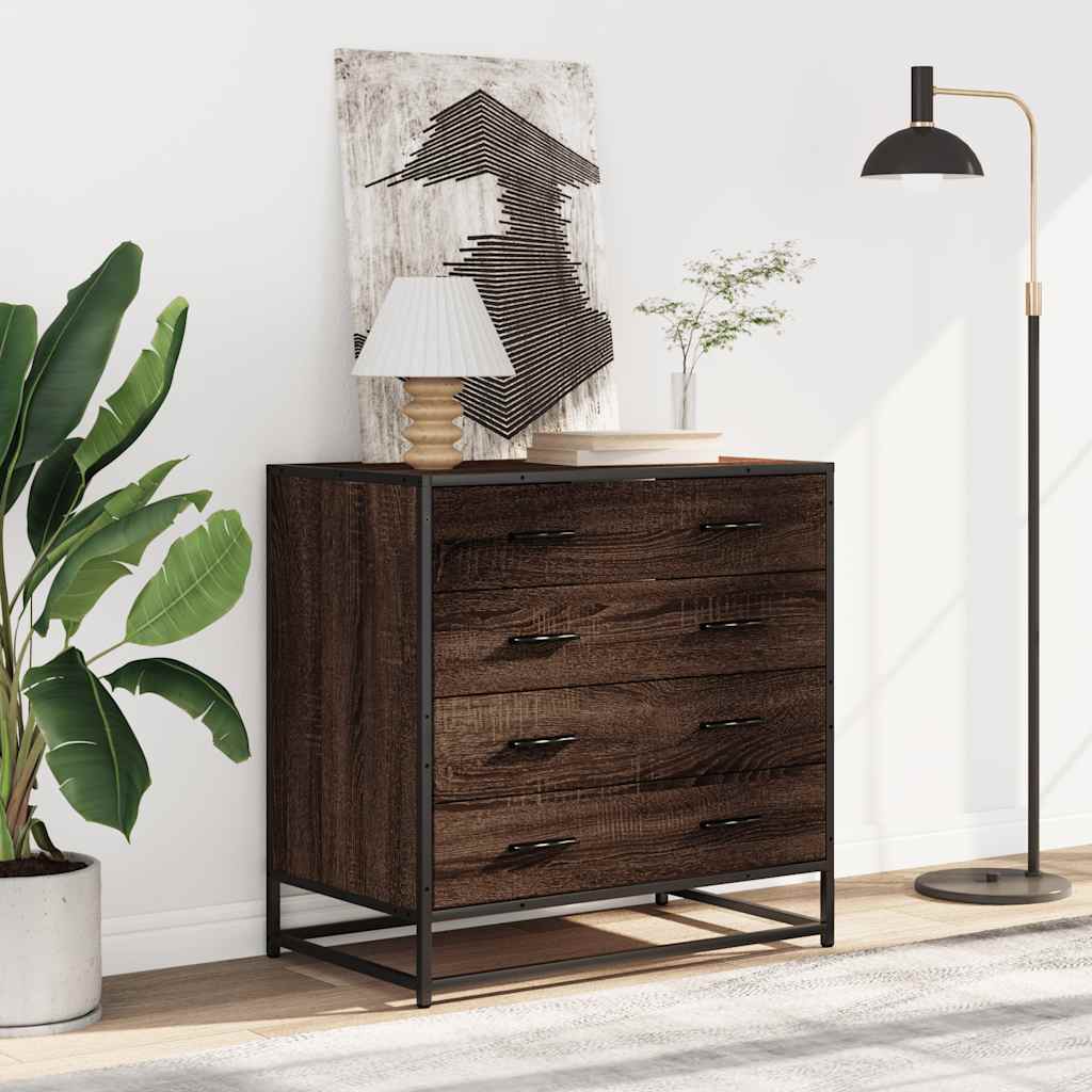 Commode en contreplaqué de chêne brun 70x41x70 cm v1422 - Vetonek