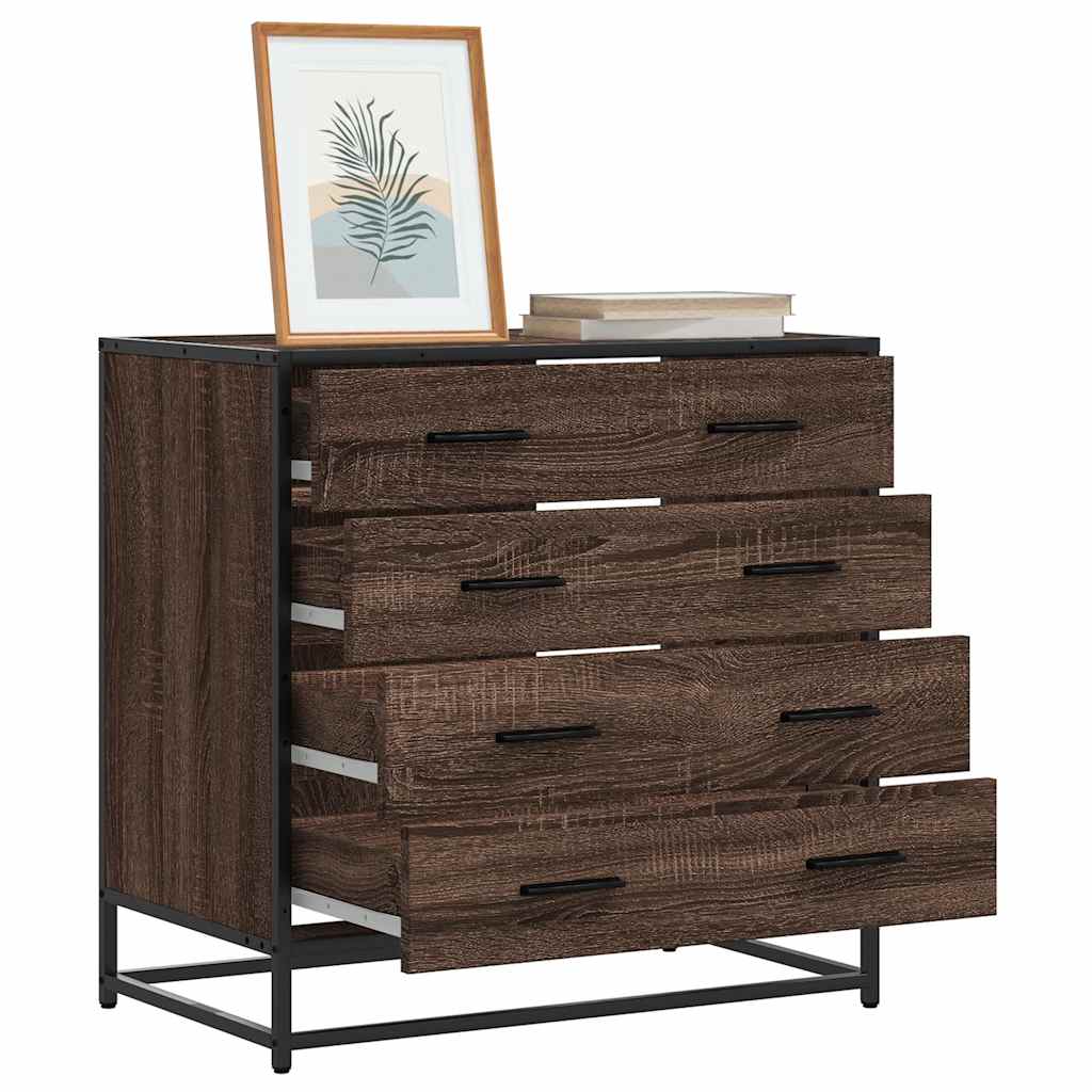 Commode en contreplaqué de chêne marron 70x41x70 cm v1422 Vetonek
