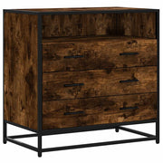 Vetonek Commode en contreplaqué de chêne fumé 70x41x70 cm