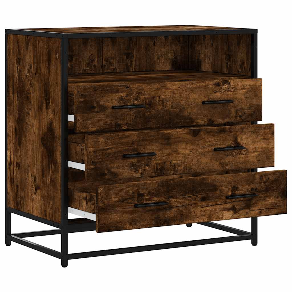Commode en contreplaqué de chêne fumé 70x41x70 cm v1453 - Vetonek