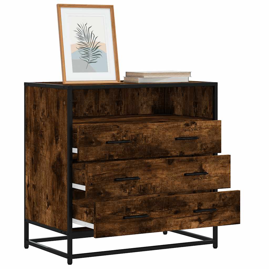 Commode en contreplaqué de chêne fumé 70x41x70 cm v1453 Vetonek
