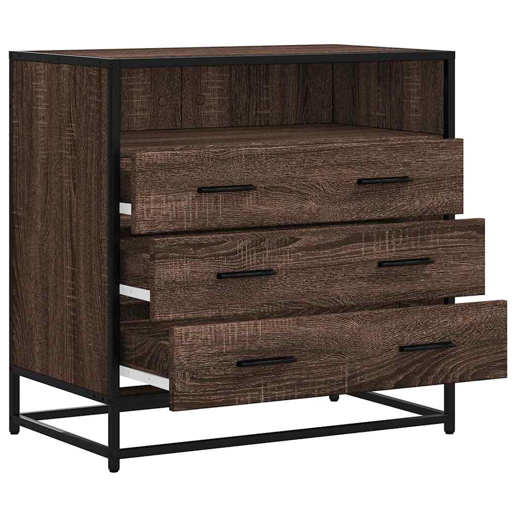 Commode en contreplaqué de chêne brun 70x41x70 cm v1477 - Vetonek