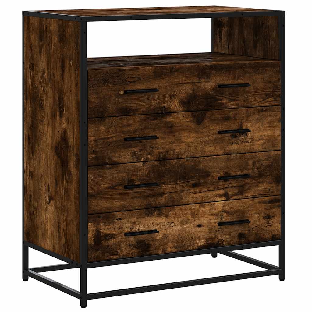 Vetonek Commode en contreplaqué de chêne fumé 70x41x83,5 cm