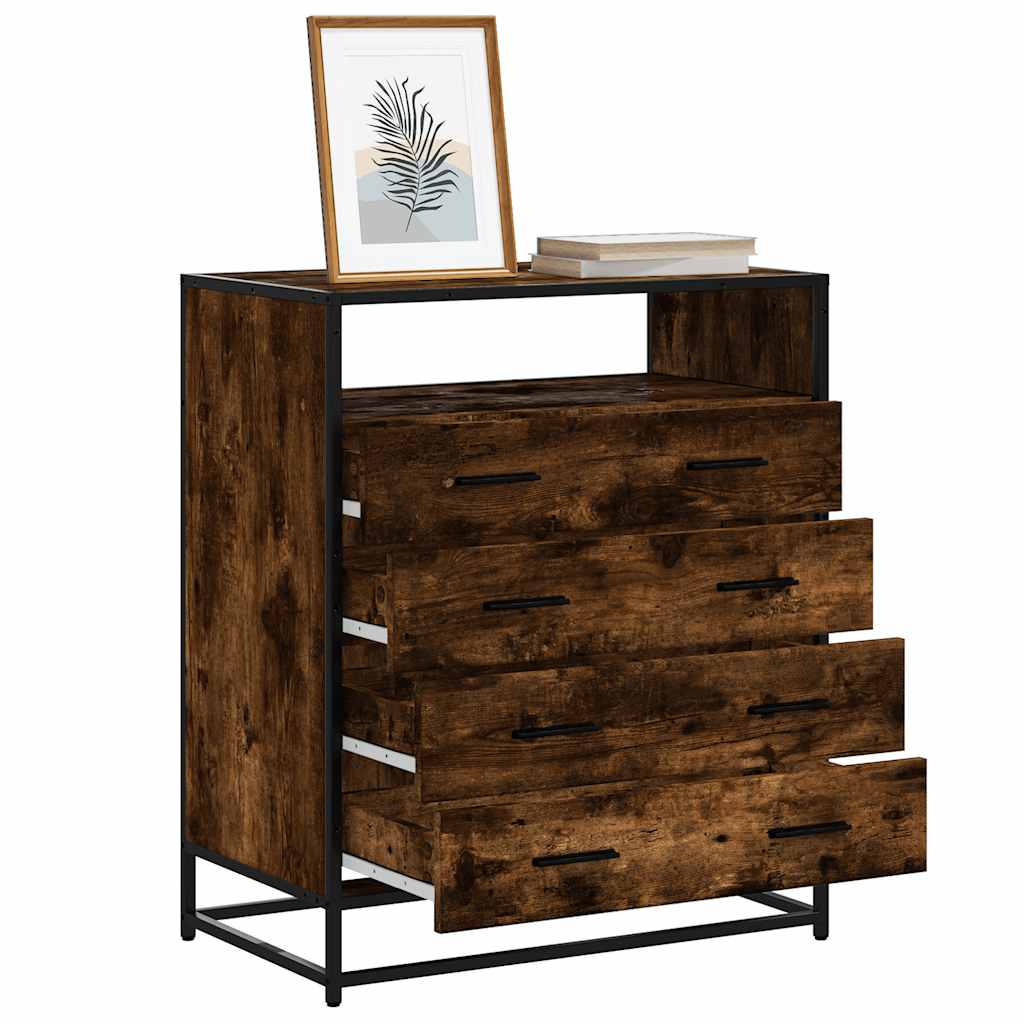 Commode en contreplaqué de chêne fumé 70x41x83,5 cm v1507 Vetonek