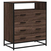 Commode en contreplaqué de chêne brun Vetonek 70x41x83,5 cm
