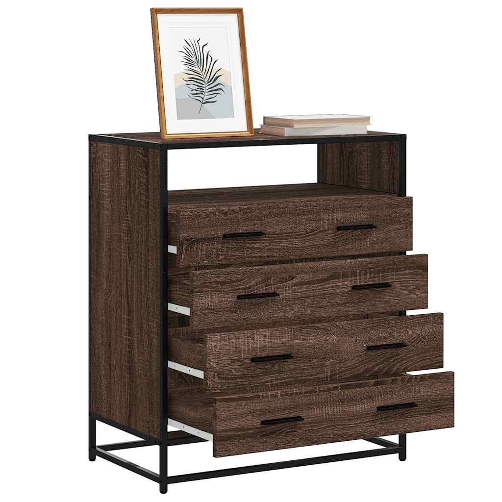 Commode en contreplaqué de chêne brun 70x41x83,5 cm v1521 Vetonek