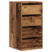 Vetonek Commode d'angle en bois d'ingénierie vieilli 40x41x76 cm