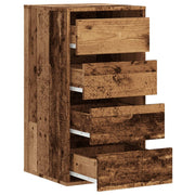 Commode d'angle en bois d'ingénierie vieilli 40x41x76 cm v1251 - Vetonek