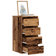 Commode d'angle en bois d'ingénierie vieilli 40x41x76 cm v1251 Vetonek