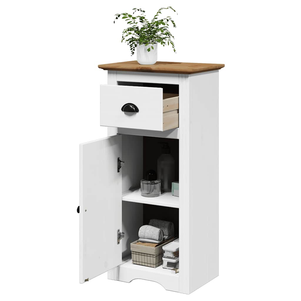 Meuble de salle de bain Bodo blanc et marron 44x30x90 cm v2640 Vetonek