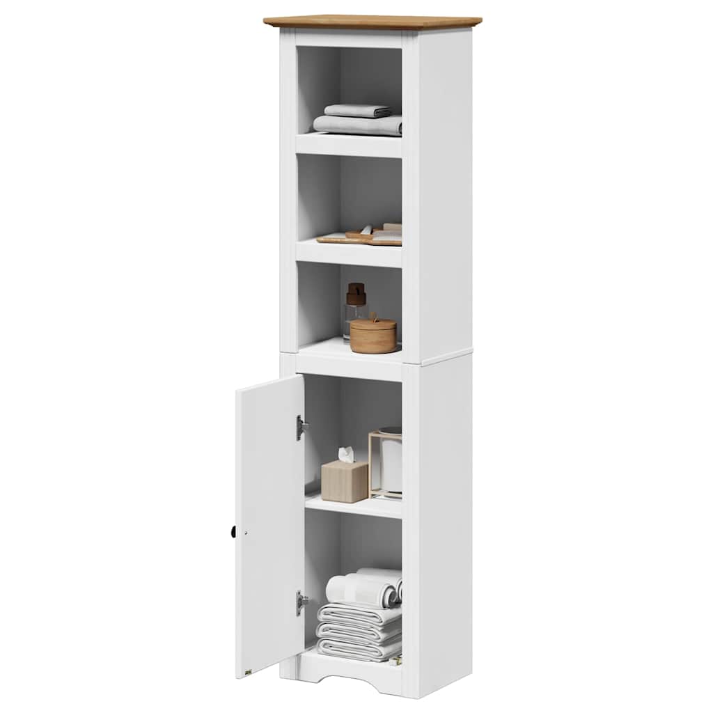 Meuble de salle de bain Bodo blanc et marron 44x30x160 cm v2671 Vetonek