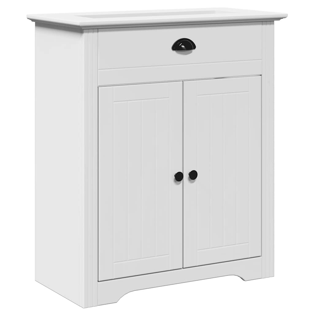 Vetonek Meuble de salle de bain avec lavabo BODO blanc 70x35x80 cm
