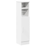 Vetonek Meuble de salle de bain avec porte-papier toilette blanc 20,5x22x90 cm