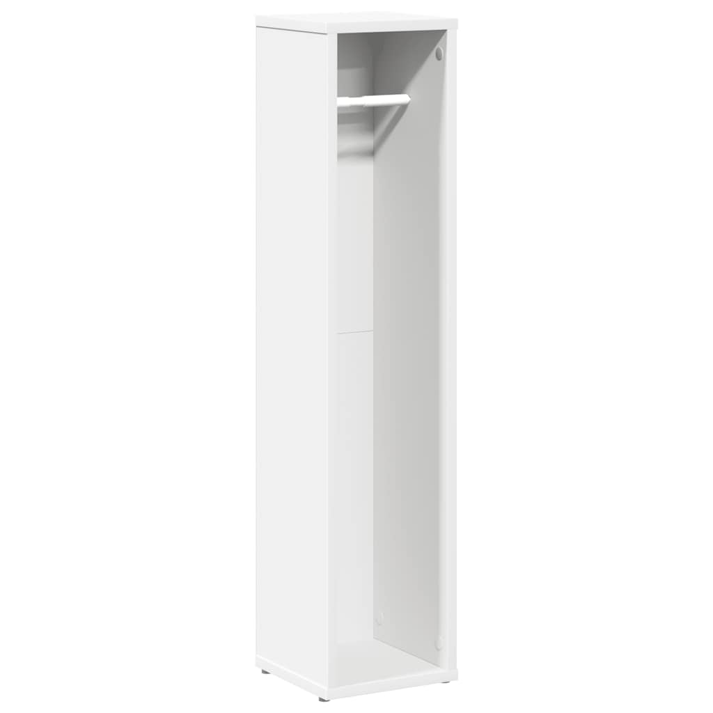 Vetonek Meuble de salle de bain avec porte-papier toilette blanc 20,5x20x90 cm