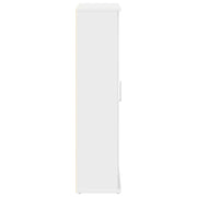 Meuble de salle de bain avec porte-papier toilette blanc 39x22x90 cm - Vetonek