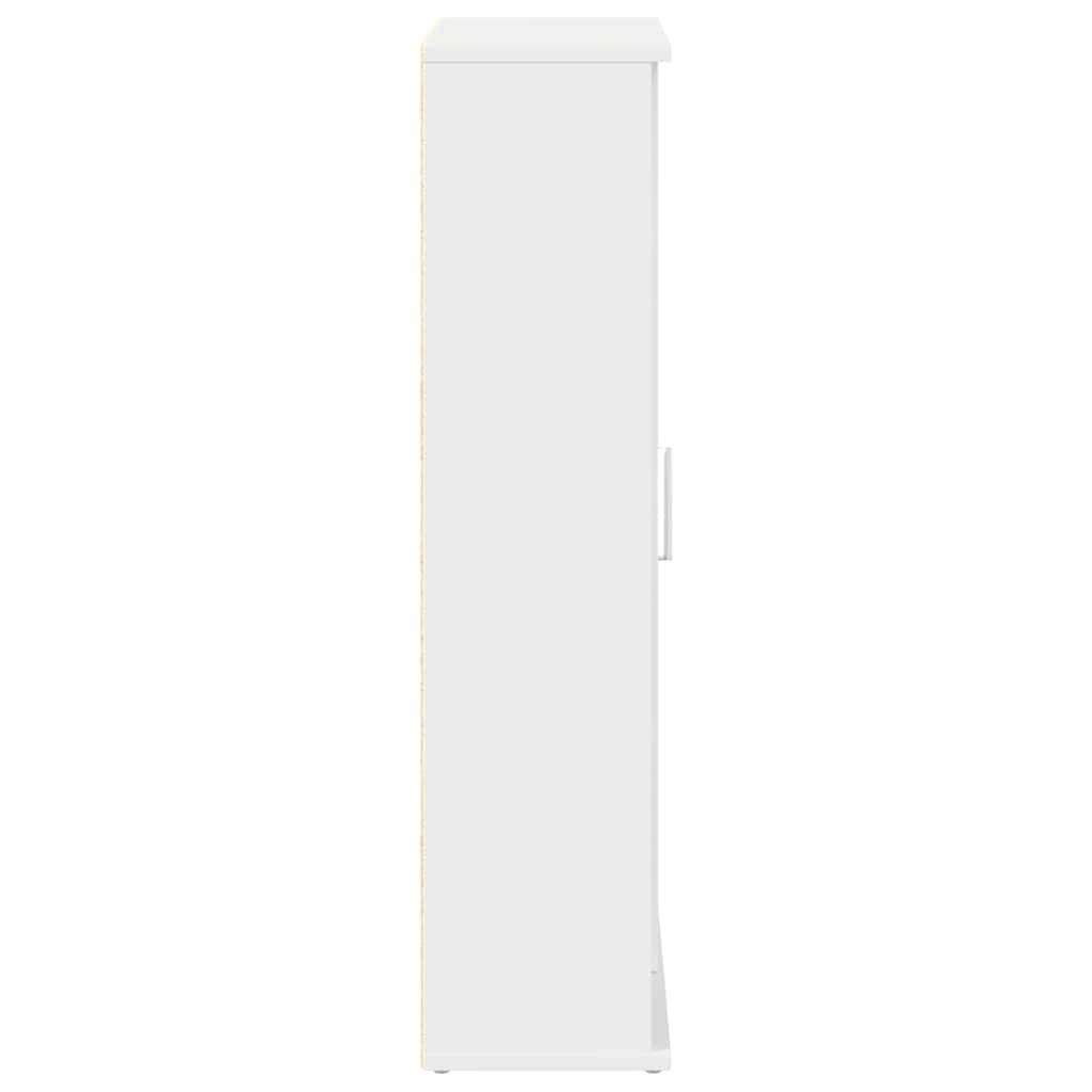 Meuble de salle de bain avec porte-papier toilette blanc 39x22x90 cm - Vetonek