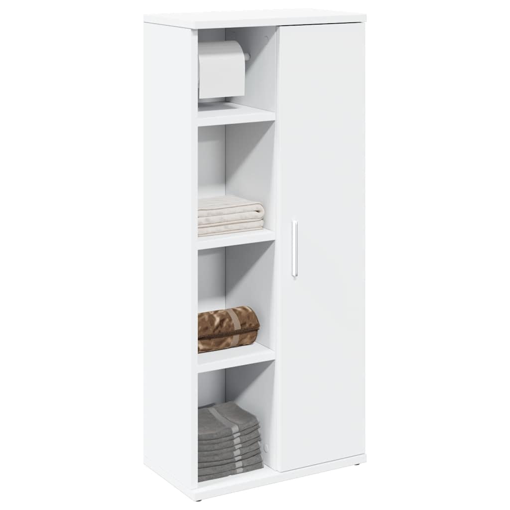 Meuble de salle de bain avec porte-papier toilette blanc 39x22x90 cm v4039 Vetonek