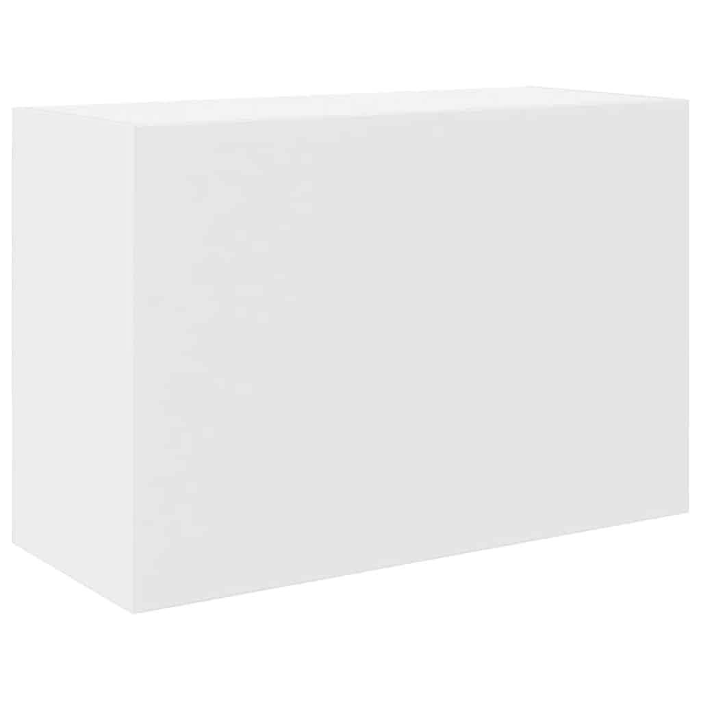 Vetonek Élément mural de salle de bain en dérivé du bois blanc 60x25x40 cm
