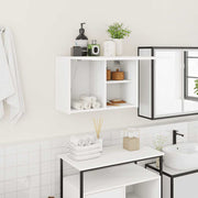Meuble mural de salle de bain en bois d'ingénierie blanc 60x25x40 cm v0986 Vetonek